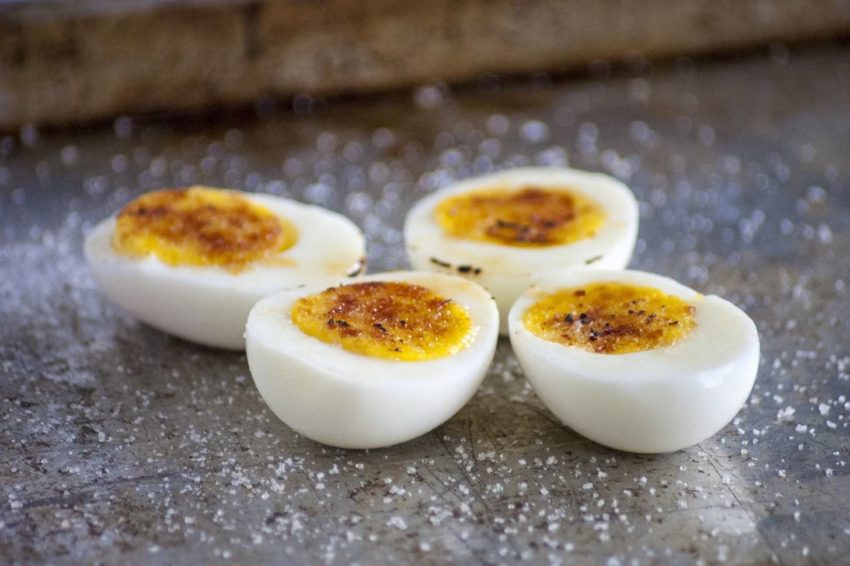 Brulee your hard-boiled eggs