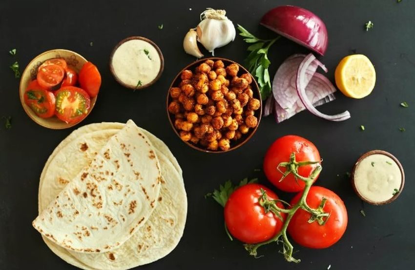 Chickpea Shawarma Sandwich