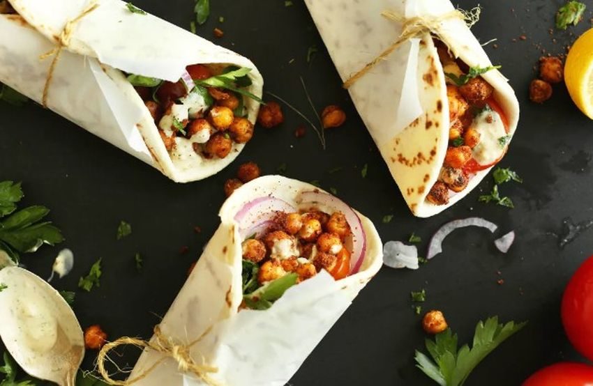 Chickpea Shawarma Sandwich