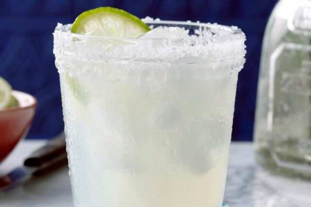 Fresh lime margaritas