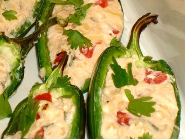 Grilled pepper poppers